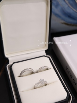 高级感钻戒+对戒